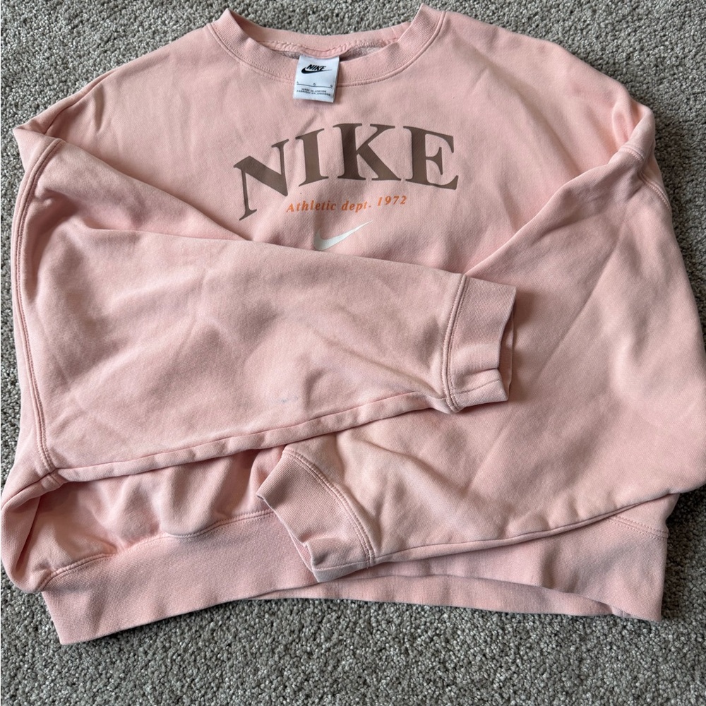 Nike Kids Coral Cropped Sweatshirt